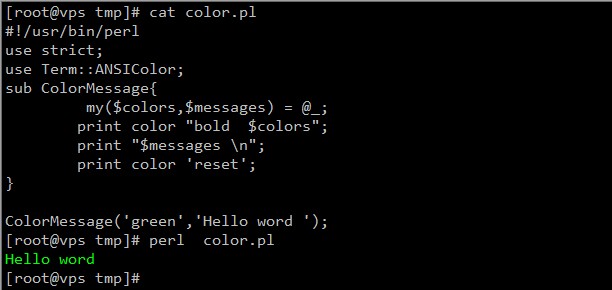 在shell或者perl中改变字体或背景的颜色5