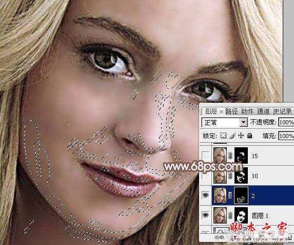 photoshop利用高斯模糊滤镜将满脸雀斑人物光滑磨皮教程16