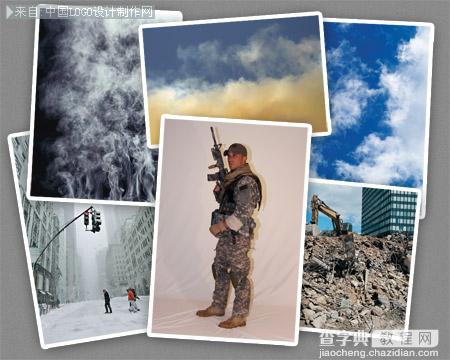Photoshop合成士兵站在战争蹂躏的上的冷色调海报2