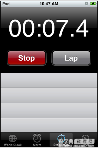 一个iOS上的秒表小应用的实现方法分享1