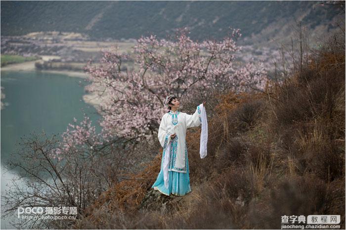 Photoshop制作精美的中国风外景古装美女图片1