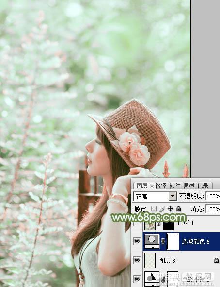 photoshop使用通道替换给外景美女增加小清新的淡绿色31