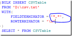 把CSV文件导入到SQL Server表中的方法6