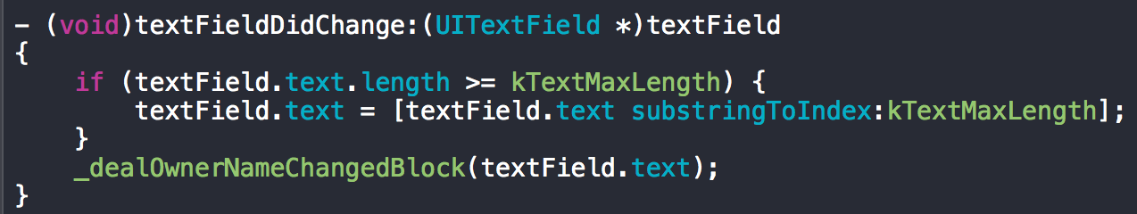 解决iOS7上UITextField限制字数输入导致崩溃问题的方法2
