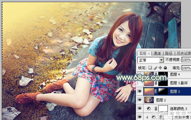 Photoshop为外景美女图片打造甜美的秋季阳光色33