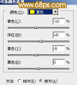 Photoshop为草地人物照片加上柔美的淡橙色效果教程15