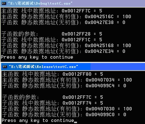 浅析C/C++变量在内存中的分布2