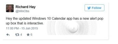Windows 10桌面版 Outlook/闹钟应用可交互通知2