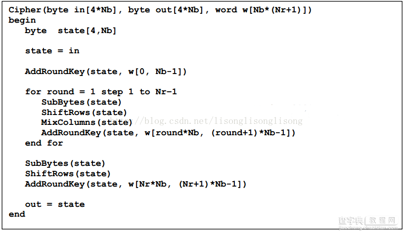 C++中四种加密算法之AES源代码5