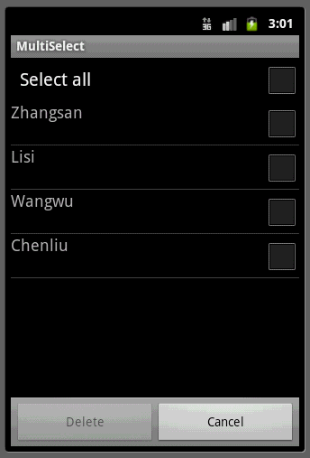 android基于ListView和CheckBox实现多选和全选记录的功能1