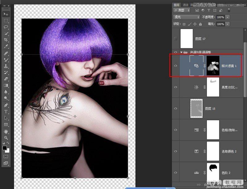 Photoshop调出欧美人像模特金属质感的完美肤色效果22