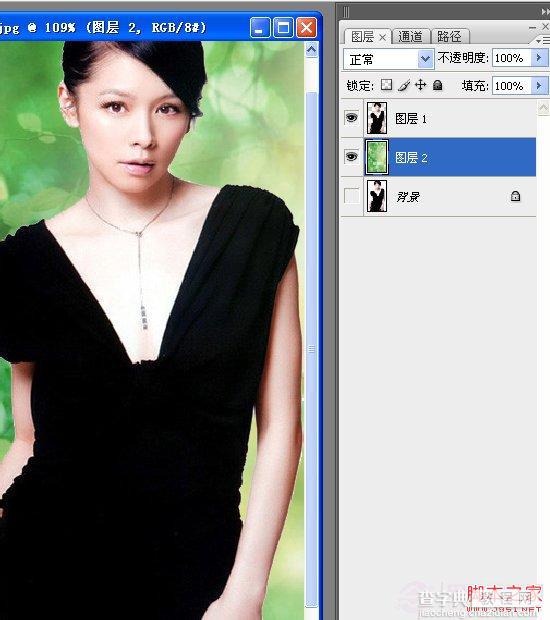 如何使用ps快速给人物更换背景颜色 Photoshop实例教程6