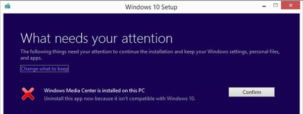 Windows10将不会包含媒体中心组件 且无法恢复1