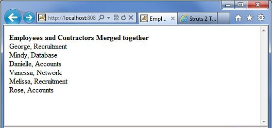 简单说明Java的Struts框架中merge标签的使用方法1