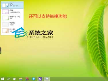 Win10任务管理器性能小窗口模式查看性能信息教程7