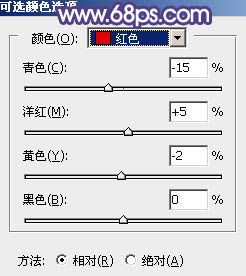 Photoshop将春季花木边的人物调制出清爽鲜艳的秋季色3