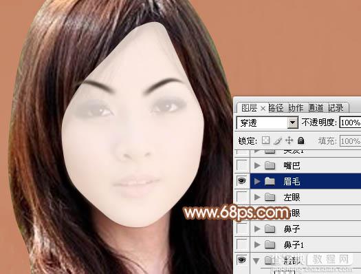 Photoshop将果子美女制作成清纯的古典手绘效果10