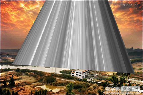Photoshop为山水图片制作模拟耶稣光(云间透射出来的光束)8