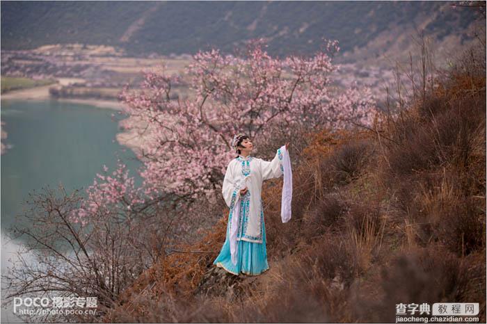 Photoshop制作精美的中国风外景古装美女图片5