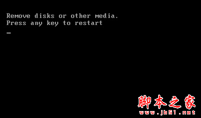 Win7系统开机黑屏提示Remove disks or other media的原因及解决方法1