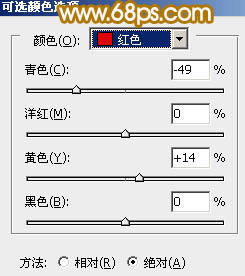 Photoshop为草地人物照片加上柔美的淡橙色效果教程6