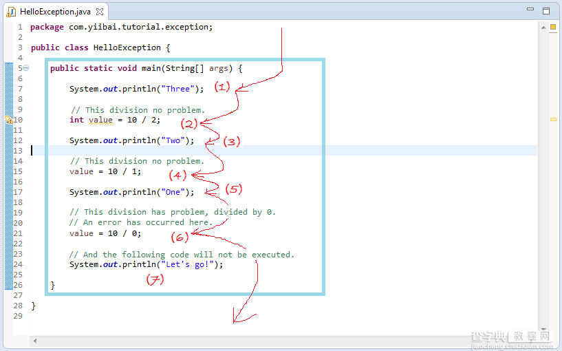 Java异常处理实例教程2