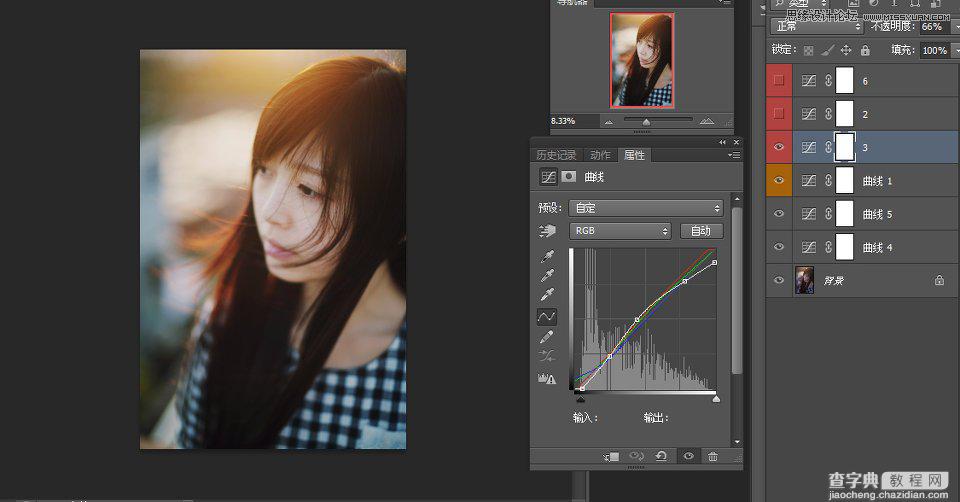 Photoshop调出清纯女孩唯美逆光效果7