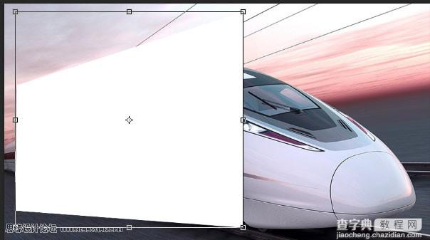 Photoshop制作动车车头冲出相框的画面效果5