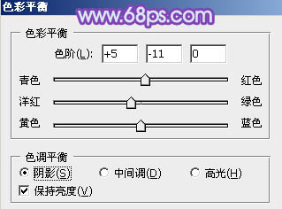 Photoshop为外景人物图片调制出柔美的蓝色效果13
