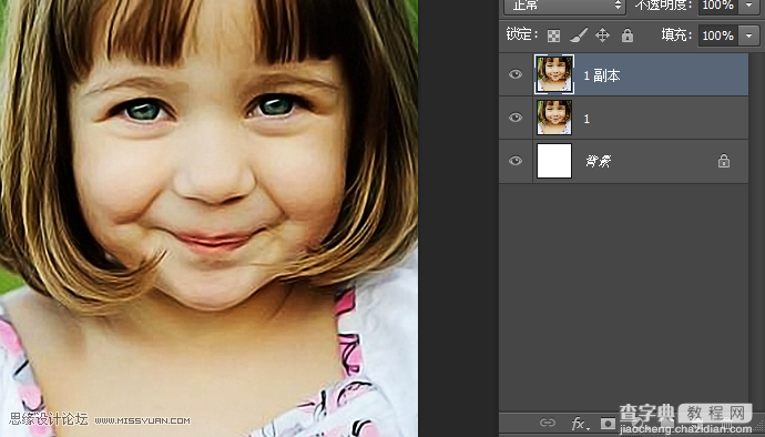 Photoshop简单快速地把模糊的儿童照片变得清新淡雅9