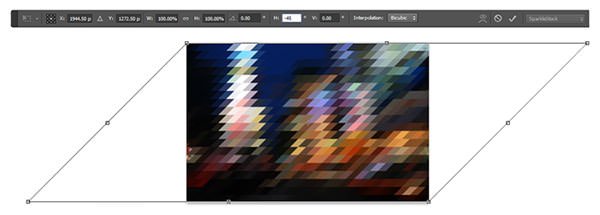 photoshop利用滤镜及变形工具制作绚丽的小三角像素背景7