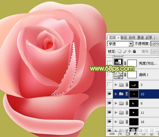 Photoshop设计制作一朵的粉嫩的玫瑰花37