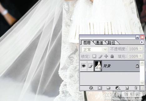 photoshop利用灰色通道完美抠出穿婚纱的模特换背景16