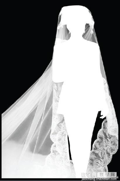 photoshop利用灰色通道完美抠出穿婚纱的模特换背景11