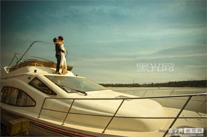 Photoshop为游艇海景婚片增加层次感及唯美度8