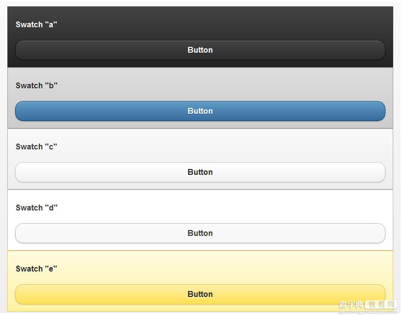 jQuery移动页面开发中主题按钮的设计示例4