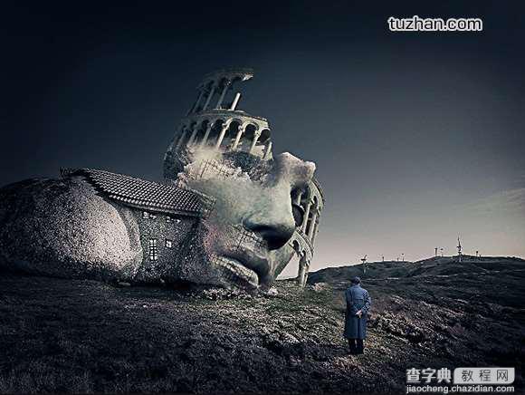 PhotoShop(PS)设计一幅具有超现实感的石屋风景照片实例教程1