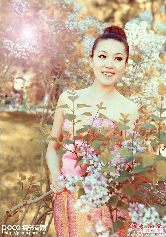 Photoshop将美女图片调制出淡黄暖色调21