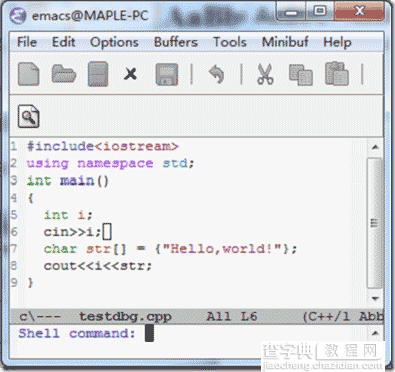 如何利用Emacs来调试C++程序2