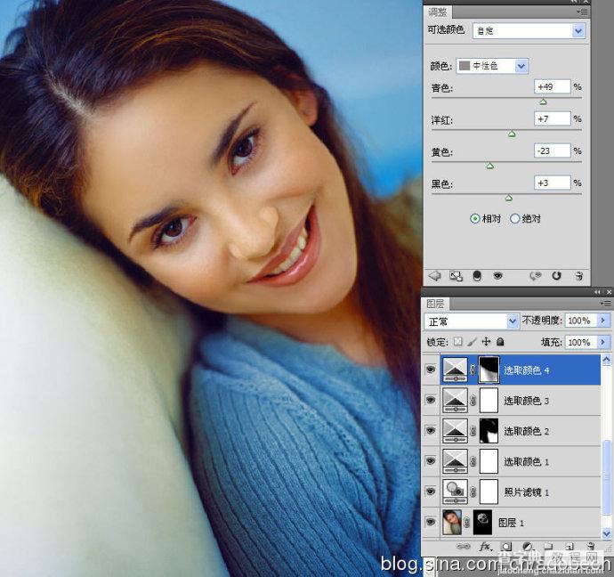 Photoshop快速还原室内人像的自然色彩 偏色修复5