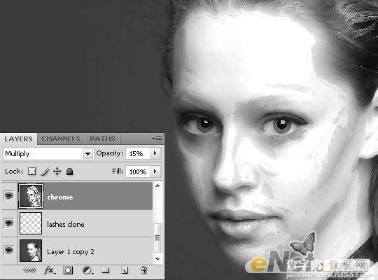 Photoshop将美女图片打造出瓷器般肌肤光泽效果4