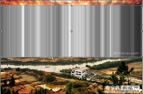 Photoshop为山水图片制作模拟耶稣光(云间透射出来的光束)7