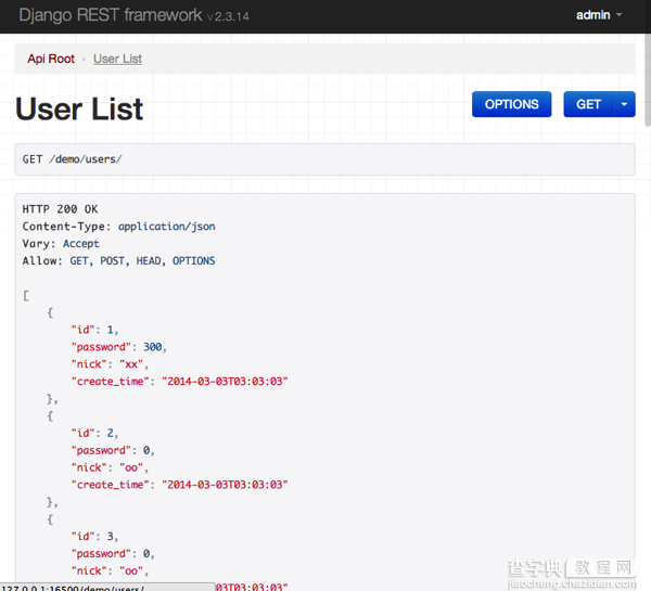 在Python的框架中为MySQL实现restful接口的教程1