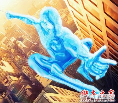 photoshop CS 设计制作被冰封蜘蛛侠17