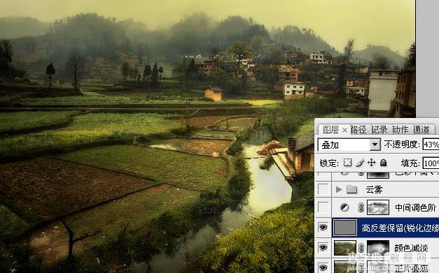 Photoshop将偏暗的田园风景调制出唯美的油画效果10