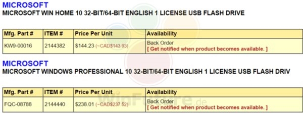 最低900元 U盘包装实体版Windows 10首曝2