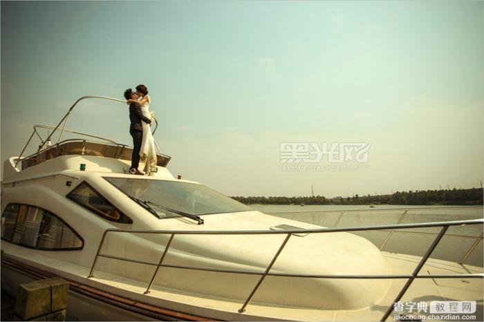 Photoshop为游艇海景婚片增加层次感及唯美度1