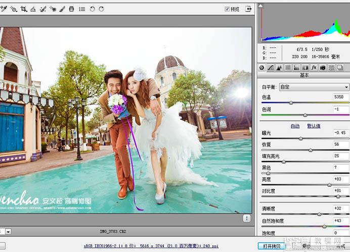 Photoshop为景区婚片加上梦幻的浪漫阳光色3