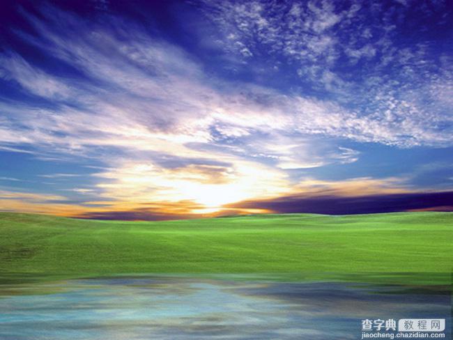 Photoshop将泛白的树林人物图片调制出蓝色天空效果10