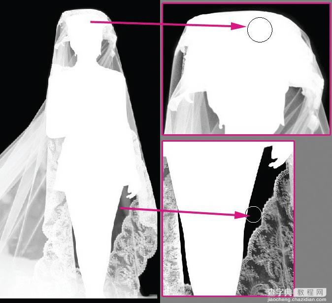 photoshop利用灰色通道完美抠出穿婚纱的模特换背景8